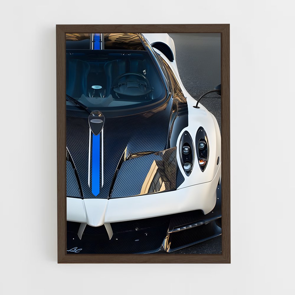 Poster Huayra Noir et Blanc – affiche Pagani (vue 5)